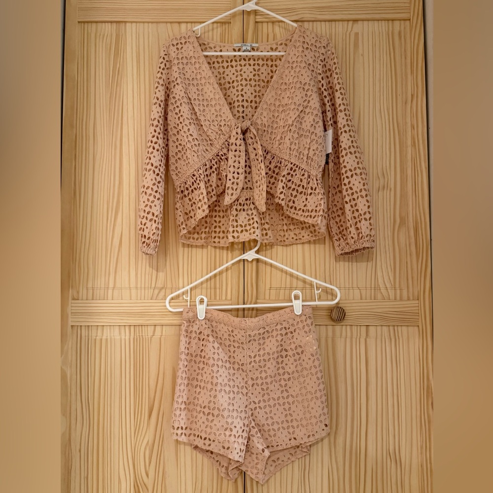O'Neill Blush Eyelet Top and Shorts Set